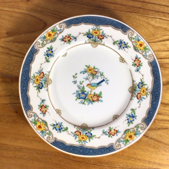 Vintage Minton Isis Blue Salad Plates - Set of 4 - Picture 4 of 9